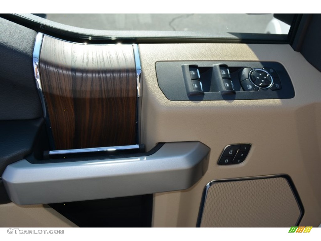 2015 F150 Lariat SuperCrew 4x4 - White Platinum Tricoat / Medium Light Camel photo #8