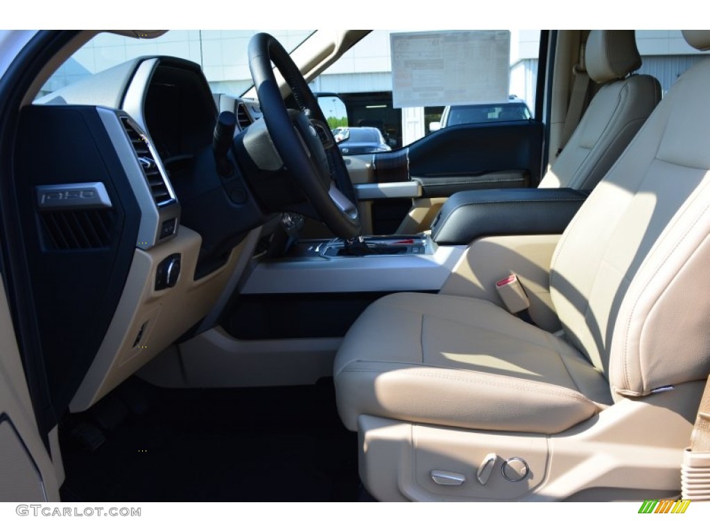 2015 F150 Lariat SuperCrew 4x4 - White Platinum Tricoat / Medium Light Camel photo #9