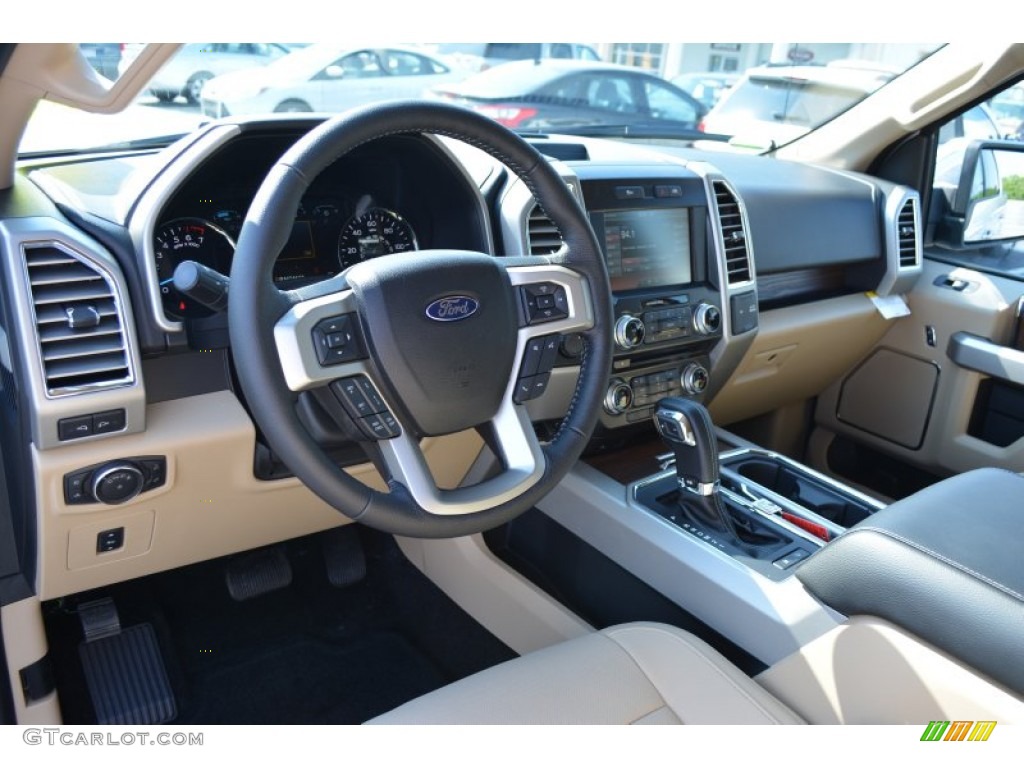 2015 F150 Lariat SuperCrew 4x4 - White Platinum Tricoat / Medium Light Camel photo #10