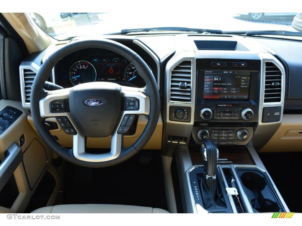 2015 F150 Lariat SuperCrew 4x4 - White Platinum Tricoat / Medium Light Camel photo #11
