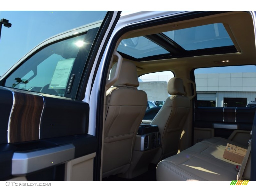 2015 F150 Lariat SuperCrew 4x4 - White Platinum Tricoat / Medium Light Camel photo #12