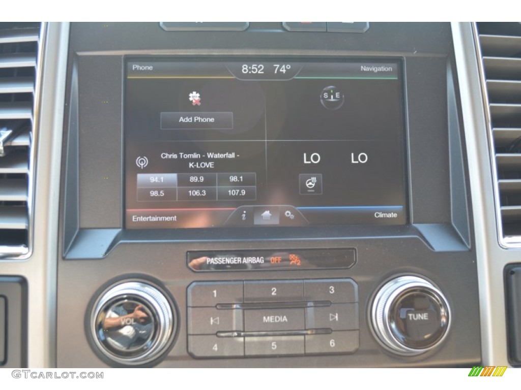 2015 F150 Lariat SuperCrew 4x4 - White Platinum Tricoat / Medium Light Camel photo #13