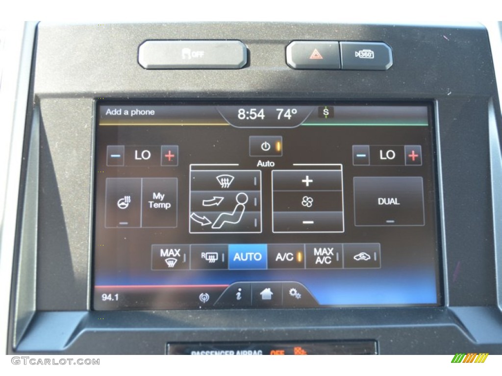 2015 F150 Lariat SuperCrew 4x4 - White Platinum Tricoat / Medium Light Camel photo #15