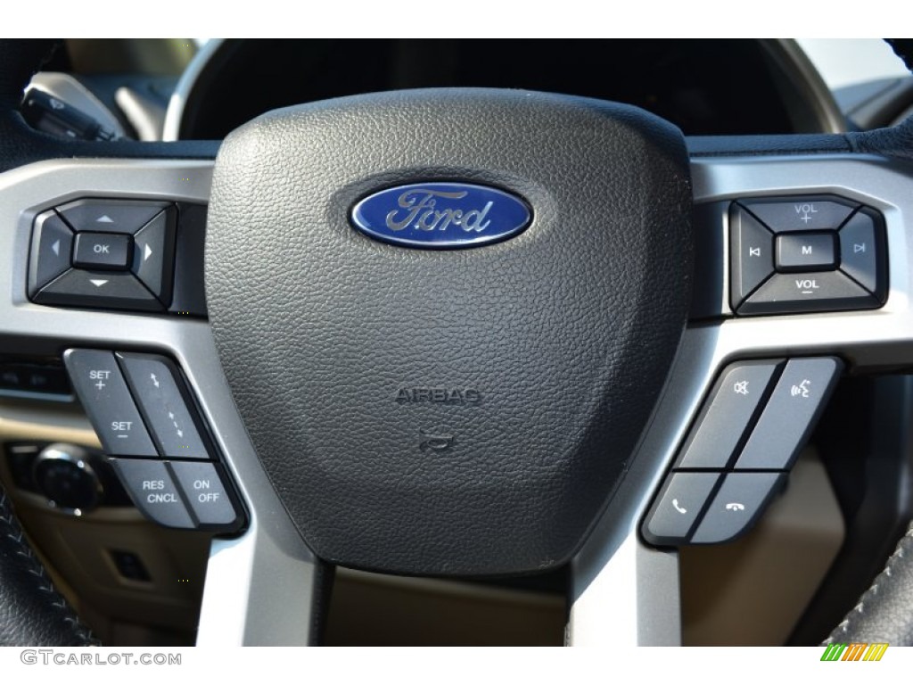 2015 F150 Lariat SuperCrew 4x4 - White Platinum Tricoat / Medium Light Camel photo #26