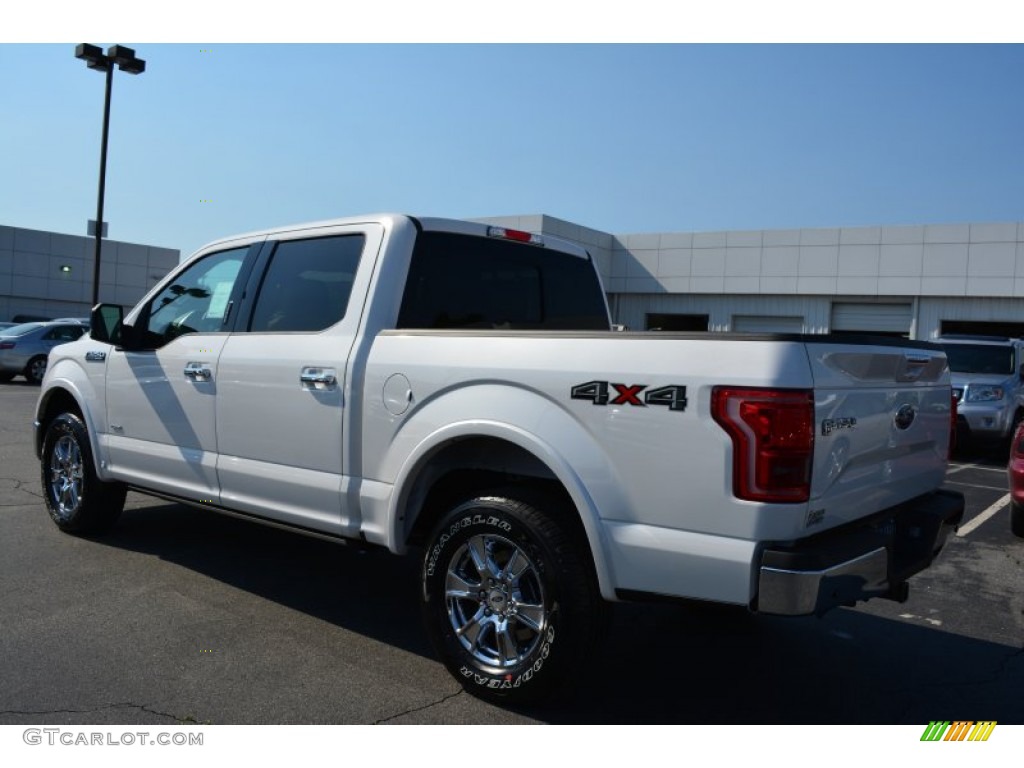 2015 F150 Lariat SuperCrew 4x4 - White Platinum Tricoat / Medium Light Camel photo #31