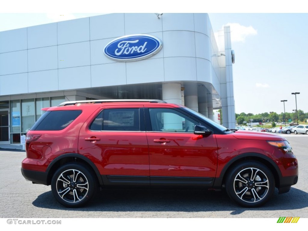 2015 Explorer Sport 4WD - Ruby Red / Sport Charcoal Black/Sienna photo #2