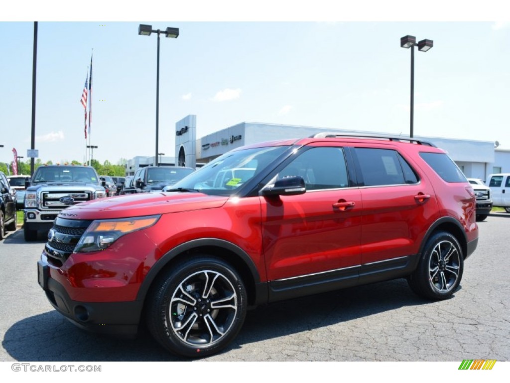2015 Explorer Sport 4WD - Ruby Red / Sport Charcoal Black/Sienna photo #3