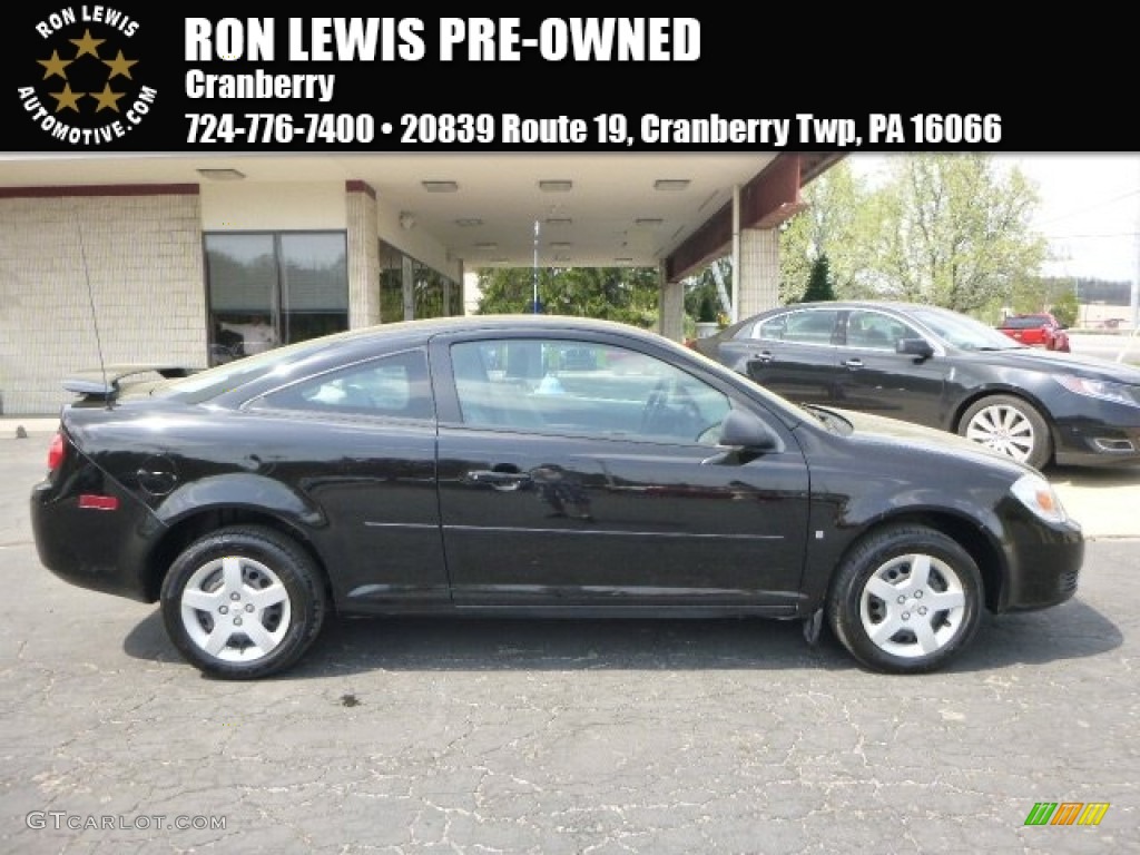 2007 Cobalt LS Coupe - Black / Gray photo #1