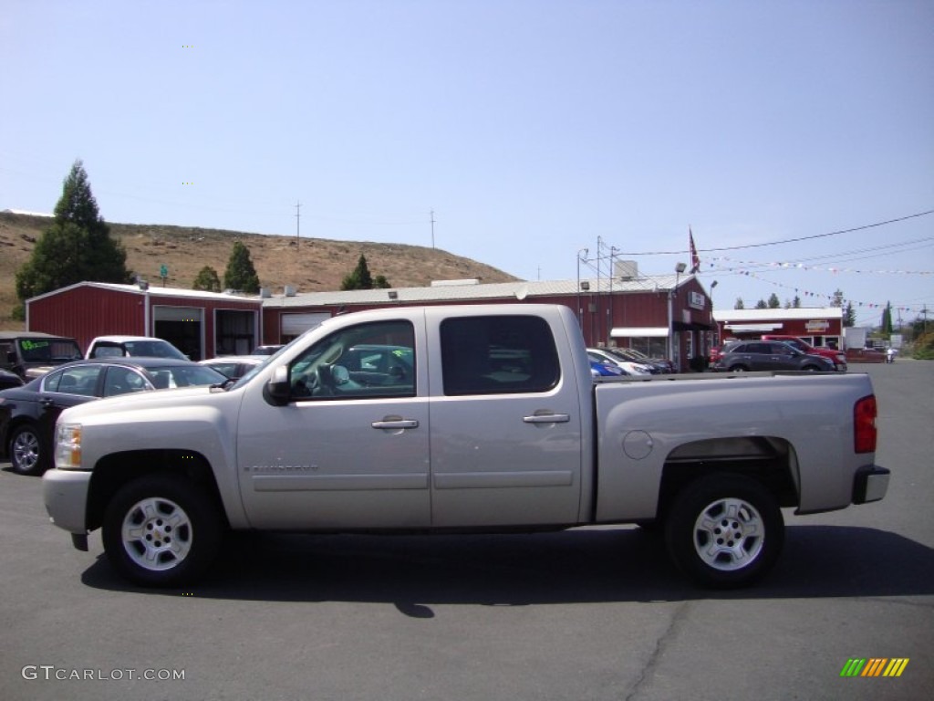 2008 Silverado 1500 LTZ Crew Cab - Silver Birch Metallic / Light Titanium/Dark Titanium photo #4