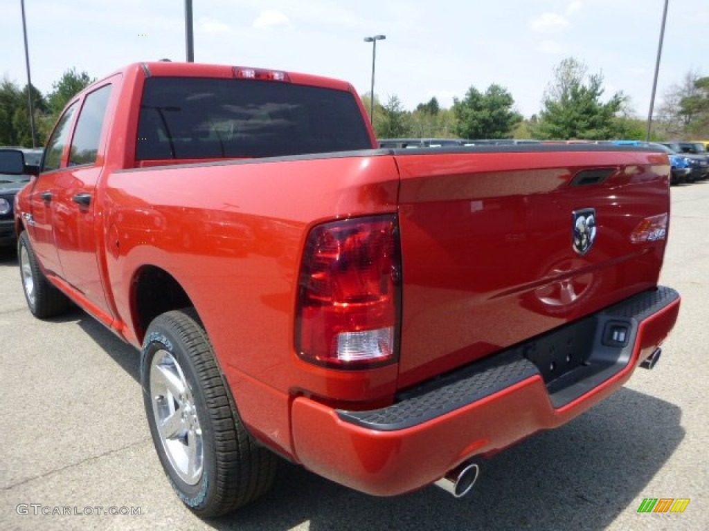 2015 1500 Express Crew Cab 4x4 - Flame Red / Black/Diesel Gray photo #3