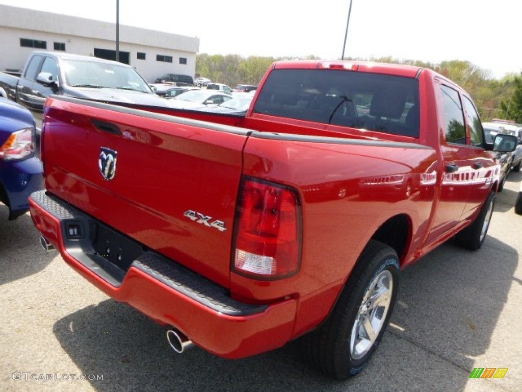 2015 1500 Express Crew Cab 4x4 - Flame Red / Black/Diesel Gray photo #5