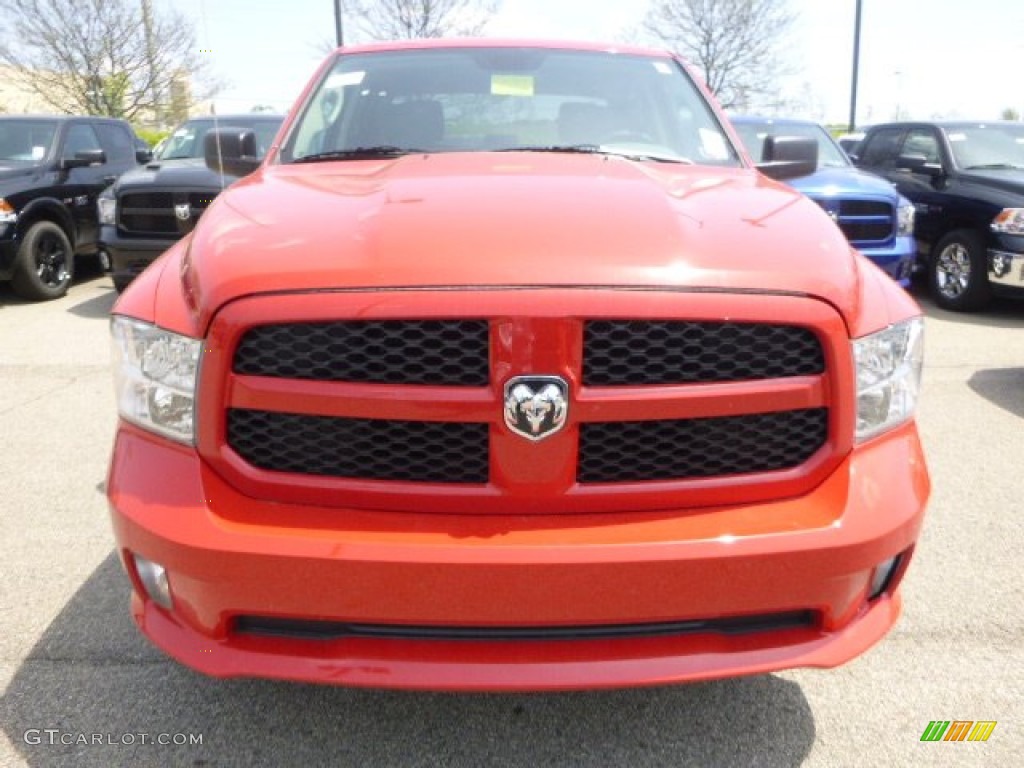 2015 1500 Express Crew Cab 4x4 - Flame Red / Black/Diesel Gray photo #9