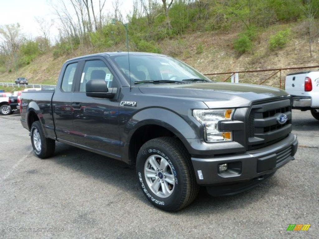 2015 F150 XLT SuperCab 4x4 - Magnetic Metallic / Medium Earth Gray photo #1