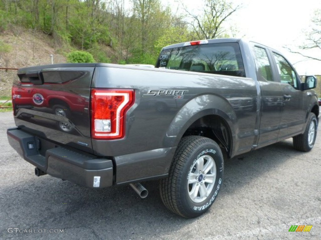 2015 F150 XLT SuperCab 4x4 - Magnetic Metallic / Medium Earth Gray photo #2