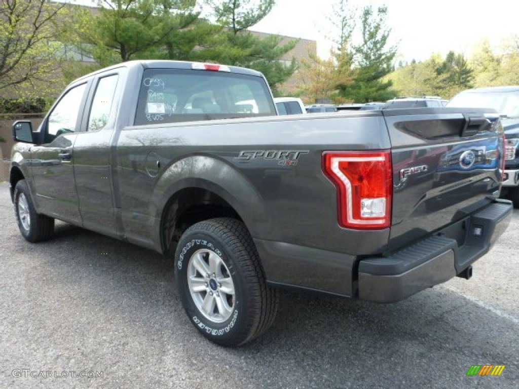 2015 F150 XLT SuperCab 4x4 - Magnetic Metallic / Medium Earth Gray photo #4