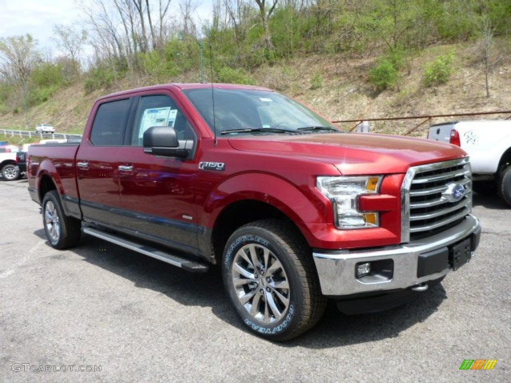 2015 F150 XLT SuperCrew 4x4 - Ruby Red Metallic / Medium Earth Gray photo #1