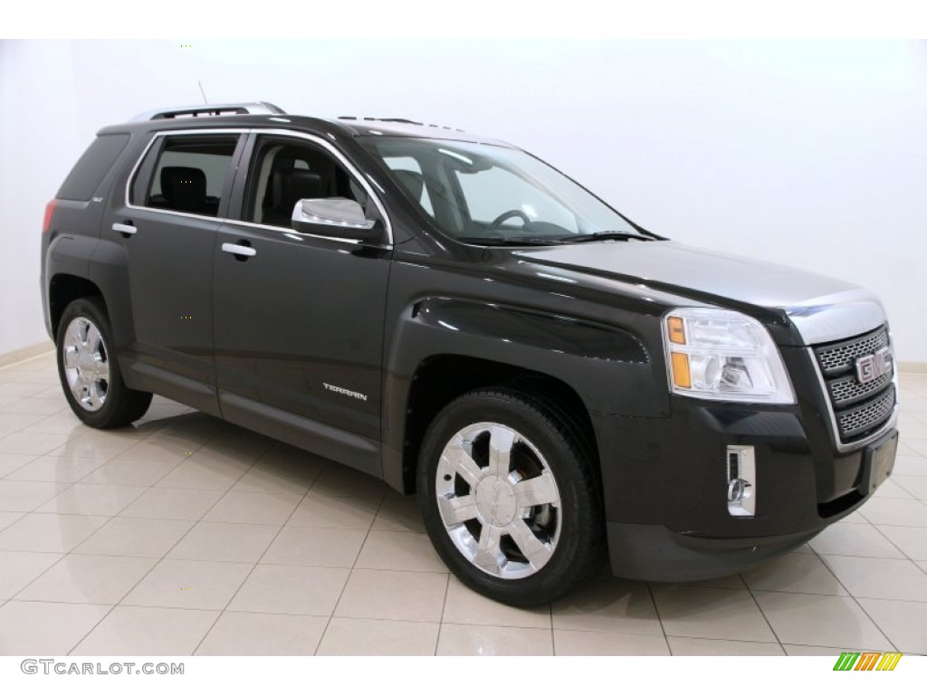 2011 Terrain SLT AWD - Carbon Black Metallic / Jet Black photo #1