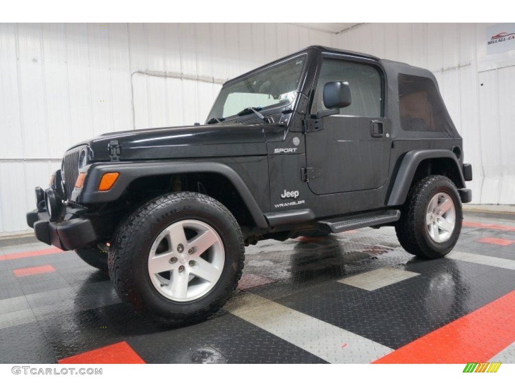2004 Wrangler Sport 4x4 - Black / Dark Slate Gray photo #2