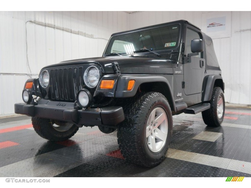 2004 Wrangler Sport 4x4 - Black / Dark Slate Gray photo #3