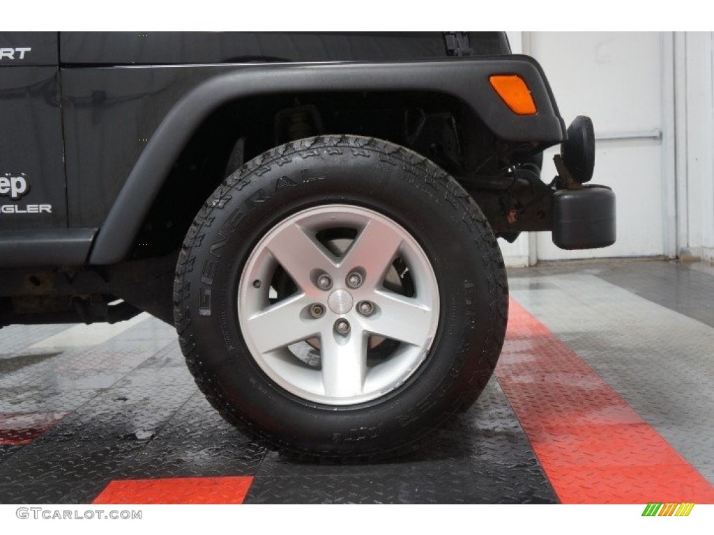 2004 Wrangler Sport 4x4 - Black / Dark Slate Gray photo #34