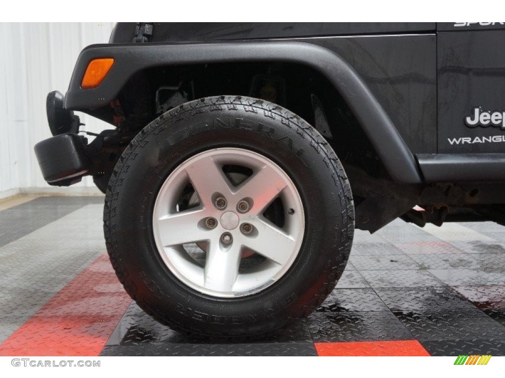 2004 Wrangler Sport 4x4 - Black / Dark Slate Gray photo #50