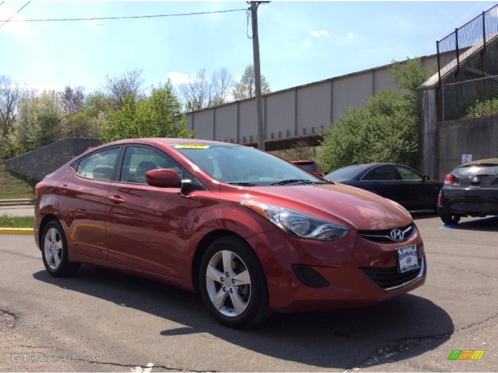 2013 Elantra GLS - Sparkling Ruby / Beige photo #3