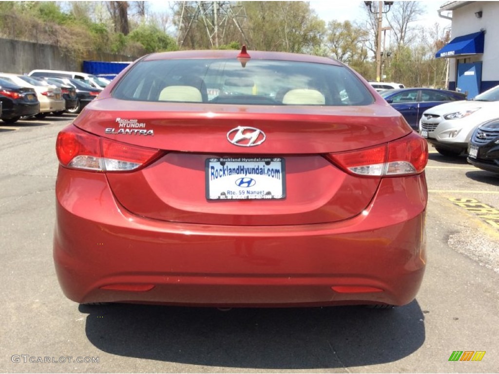 2013 Elantra GLS - Sparkling Ruby / Beige photo #5