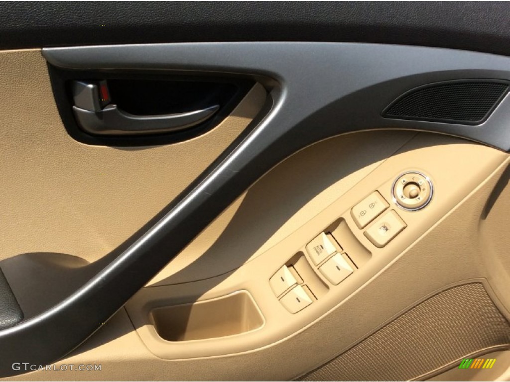 2013 Elantra GLS - Sparkling Ruby / Beige photo #8