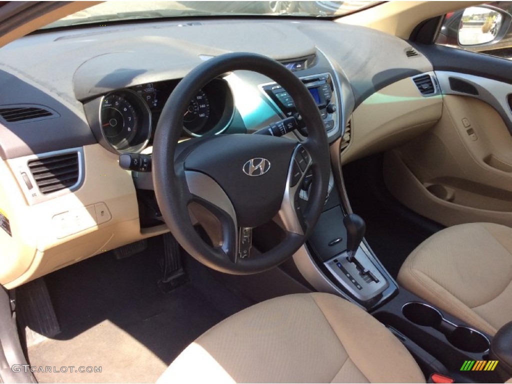 2013 Elantra GLS - Sparkling Ruby / Beige photo #9