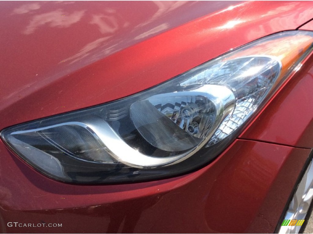 2013 Elantra GLS - Sparkling Ruby / Beige photo #29