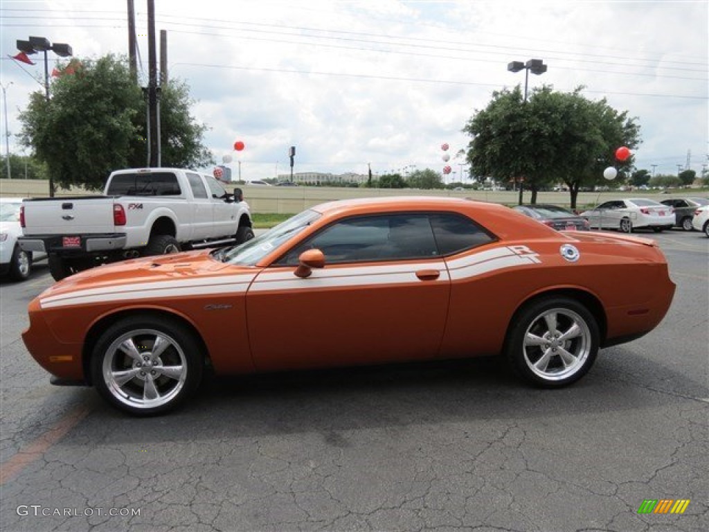 2011 Challenger R/T Classic - Toxic Orange Pearl / Dark Slate Gray photo #4