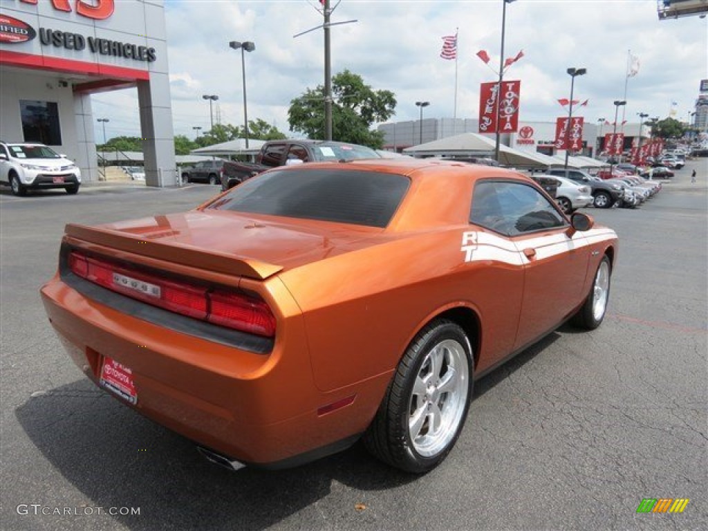 2011 Challenger R/T Classic - Toxic Orange Pearl / Dark Slate Gray photo #7