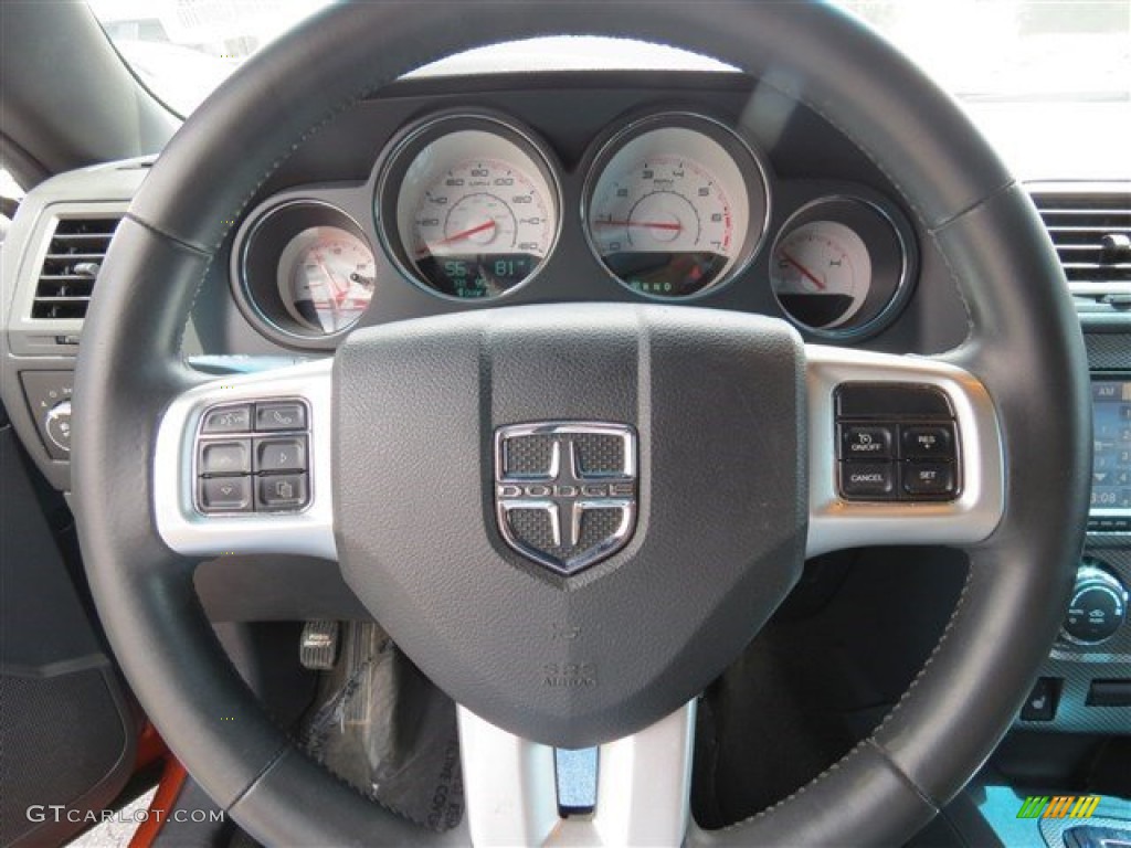 2011 Challenger R/T Classic - Toxic Orange Pearl / Dark Slate Gray photo #24