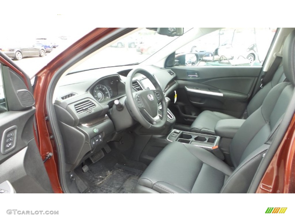 Black Interior 2015 Honda CR-V Touring AWD Photo #103712507