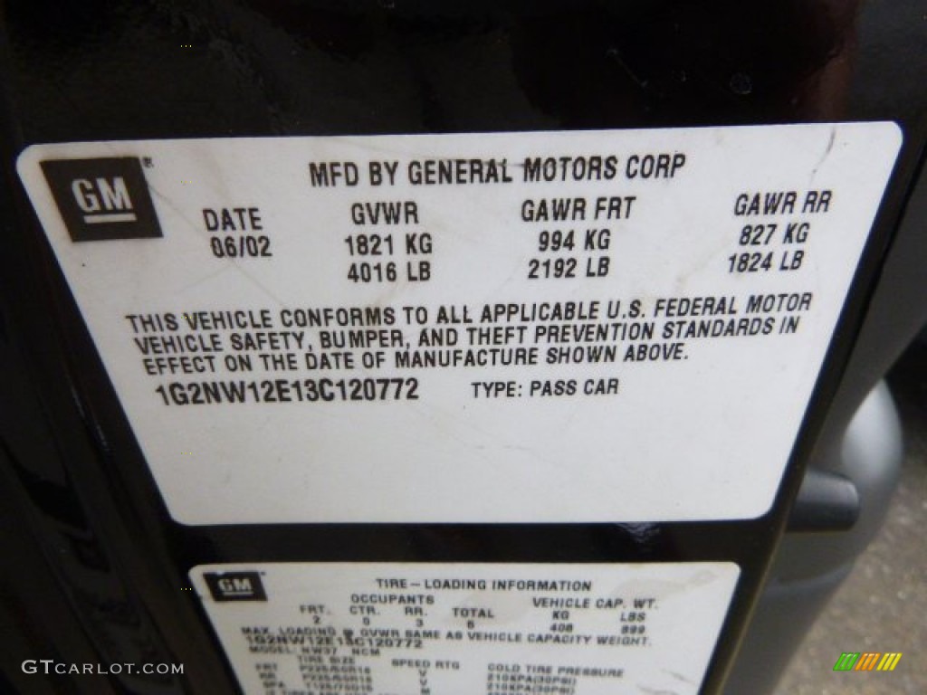 2003 Grand Am GT Coupe - Black / Dark Pewter photo #14