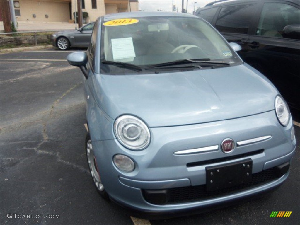 2013 500 Pop - Luce Blu (Light Blue) / Grigio/Avorio (Gray/Ivory) photo #1