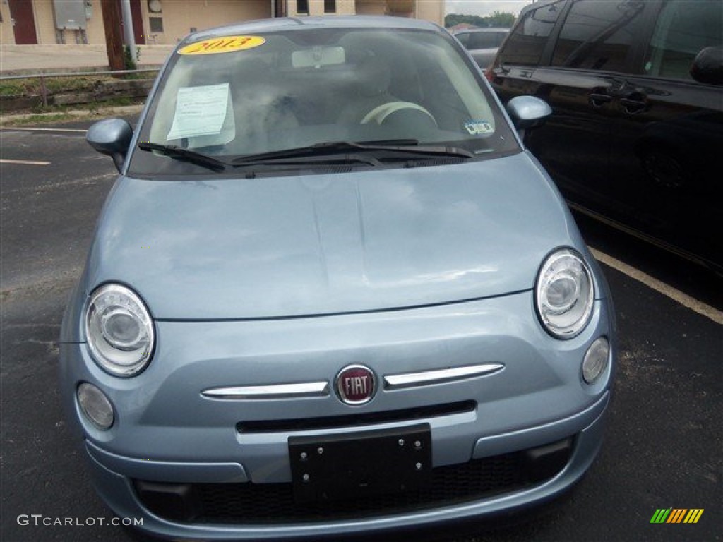 2013 500 Pop - Luce Blu (Light Blue) / Grigio/Avorio (Gray/Ivory) photo #2