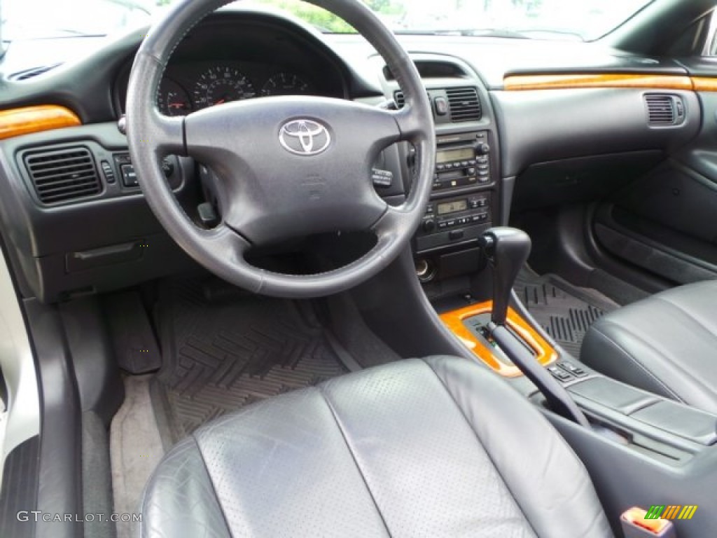 Charcoal Interior 2003 Toyota Solara SLE V6 Convertible Photo #103719290