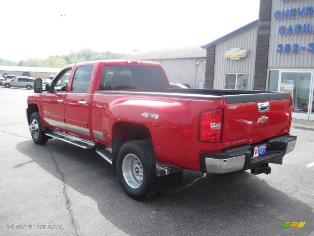 2012 Silverado 3500HD LTZ Crew Cab 4x4 Dually - Victory Red / Dark Cashmere/Light Cashmere photo #18
