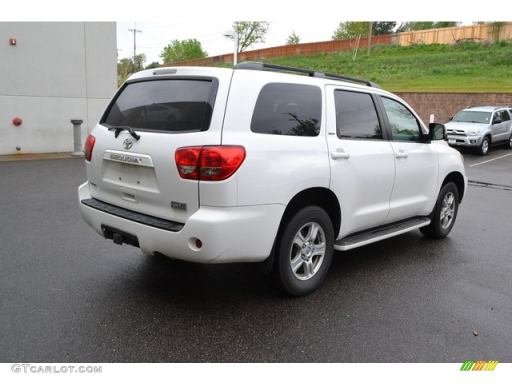 2008 Sequoia SR5 4WD - Super White / Sand Beige photo #2