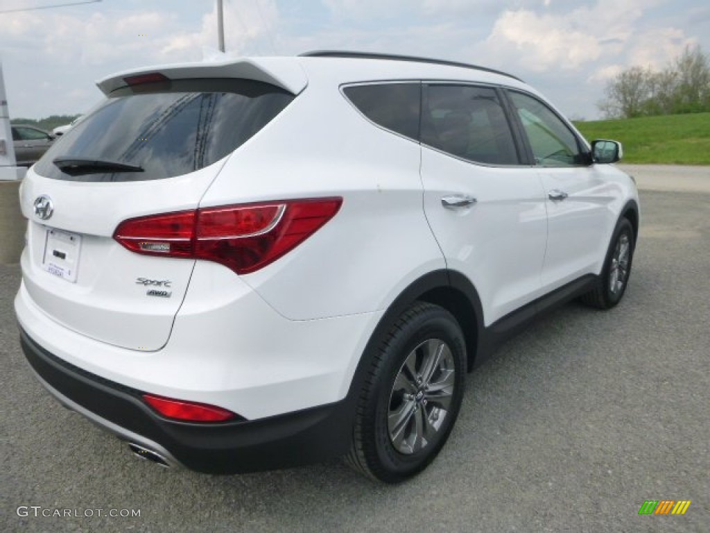 2015 Santa Fe Sport 2.4 AWD - Frost White Pearl / Beige photo #3