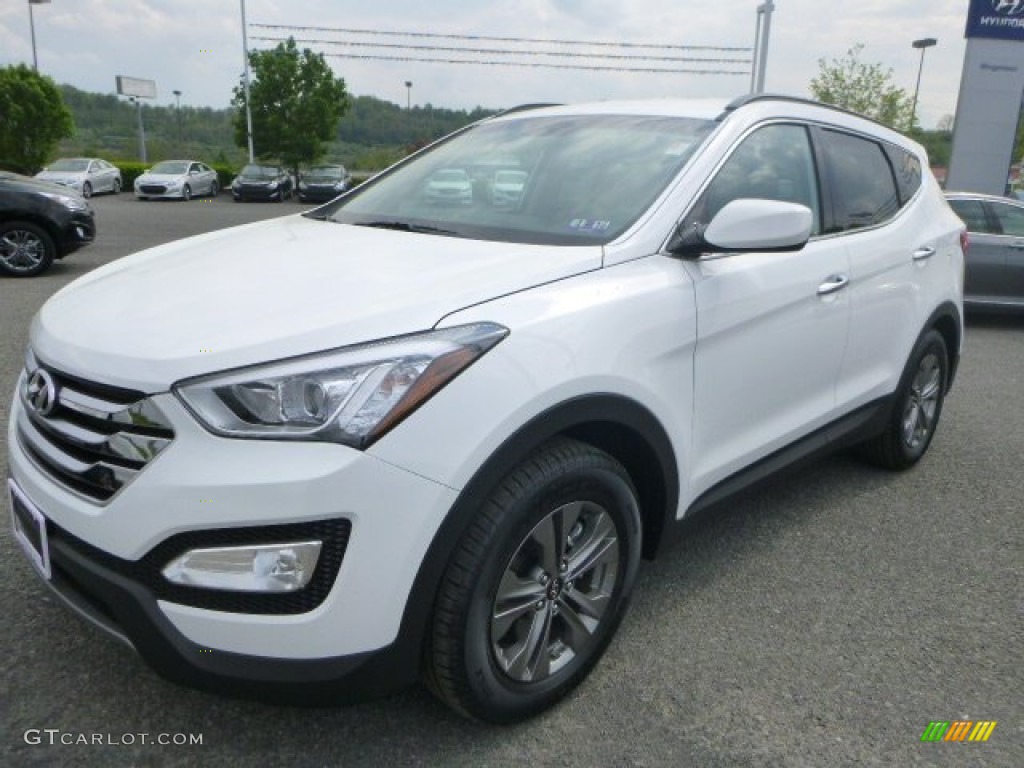 2015 Santa Fe Sport 2.4 AWD - Frost White Pearl / Beige photo #7