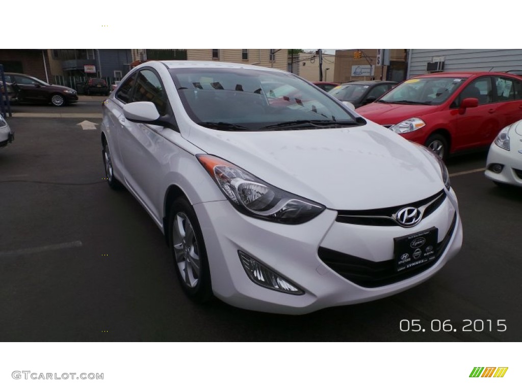 2013 Elantra Coupe GS - Monaco White / Gray photo #1
