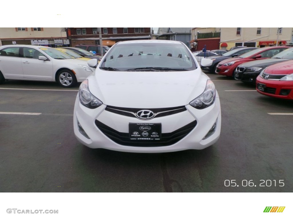 2013 Elantra Coupe GS - Monaco White / Gray photo #2