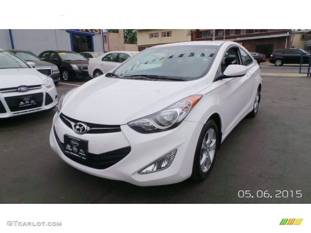 2013 Elantra Coupe GS - Monaco White / Gray photo #3