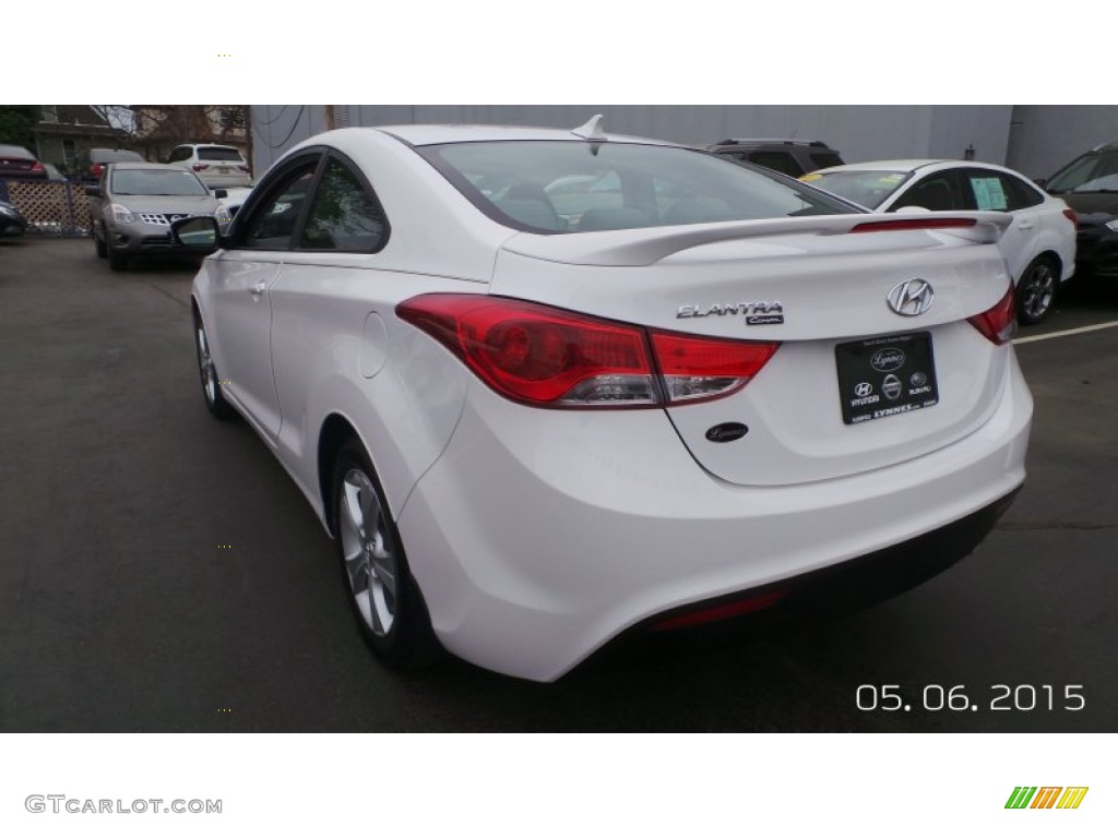 2013 Elantra Coupe GS - Monaco White / Gray photo #4