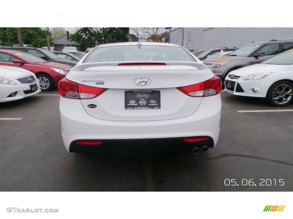 2013 Elantra Coupe GS - Monaco White / Gray photo #5