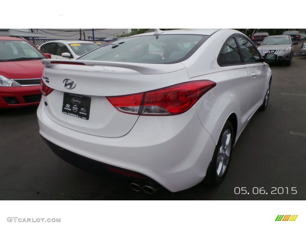 2013 Elantra Coupe GS - Monaco White / Gray photo #6