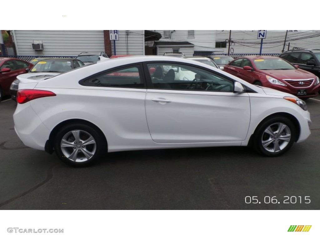 2013 Elantra Coupe GS - Monaco White / Gray photo #7