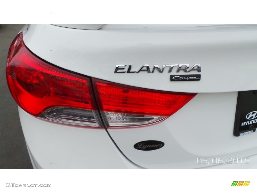 2013 Elantra Coupe GS - Monaco White / Gray photo #9